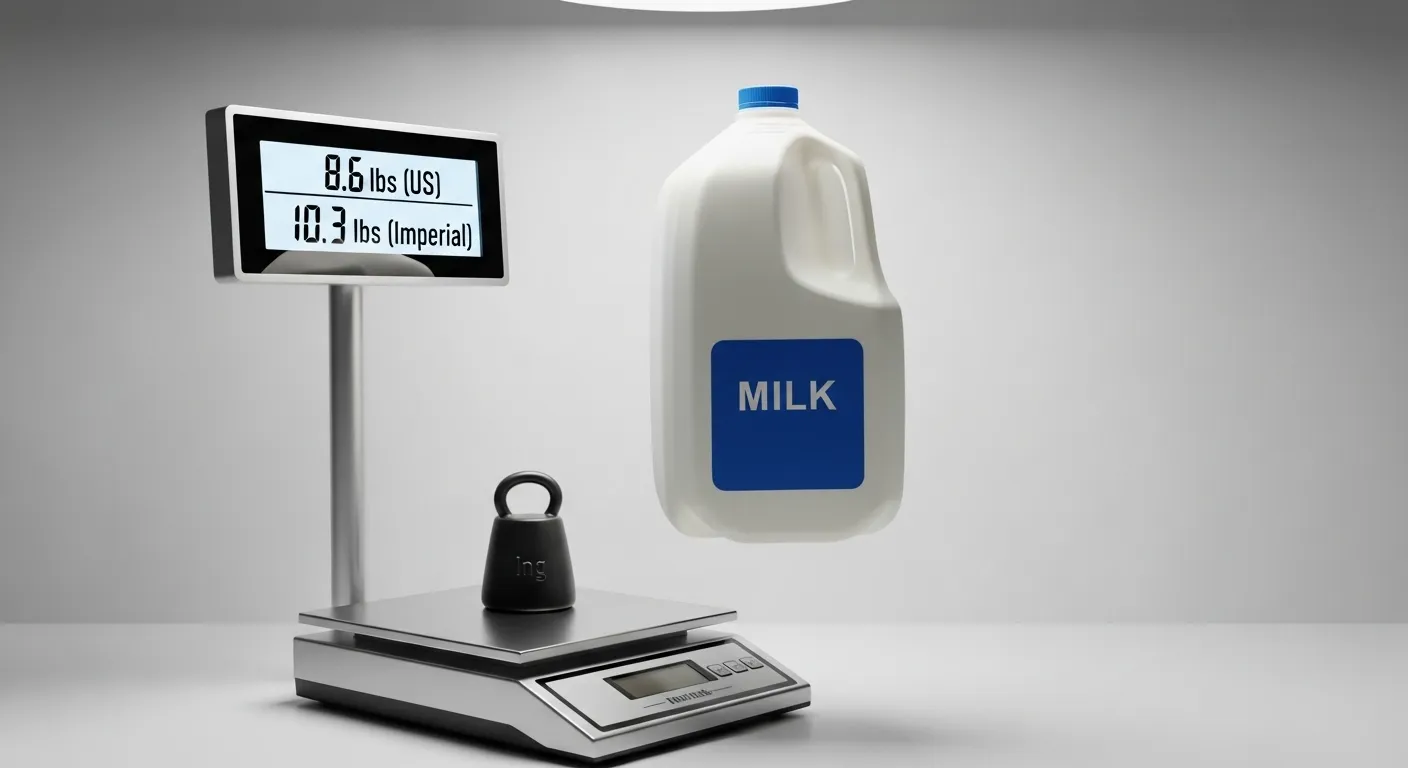 how much does a gallon of milk weigh