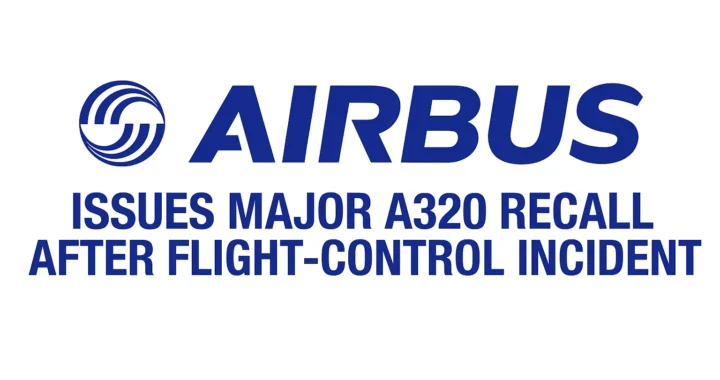 Airbus Announces Massive A320 Recall Following Flight-Control Glitch