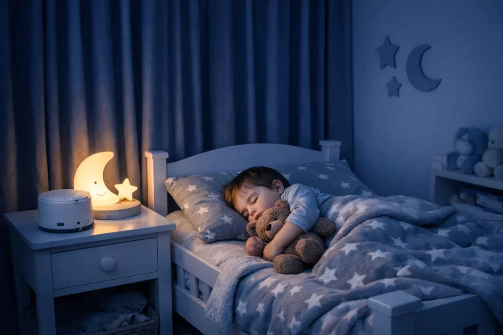 Comfortable toddler sleep environment demonstrating natural remedies for night terrors in toddlers.