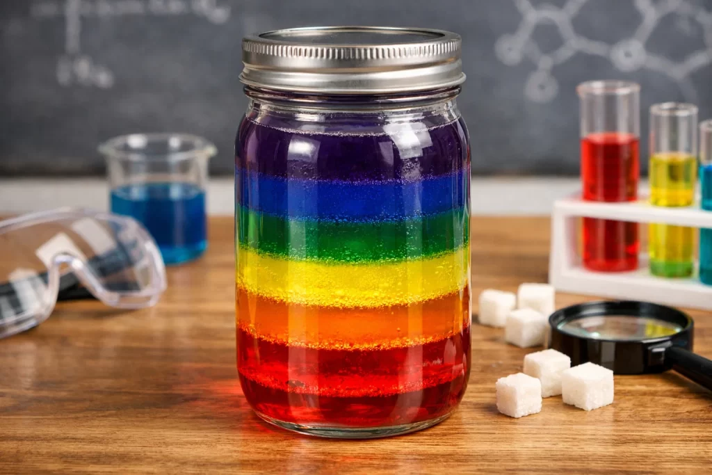 Rainbow Density Jar