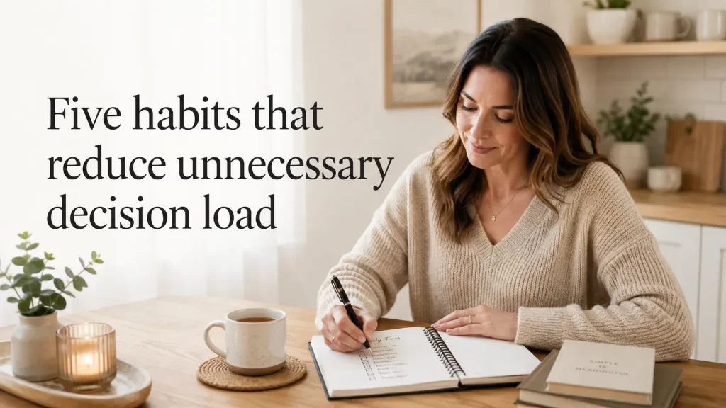 Five habits that reduce unnecessary decision load